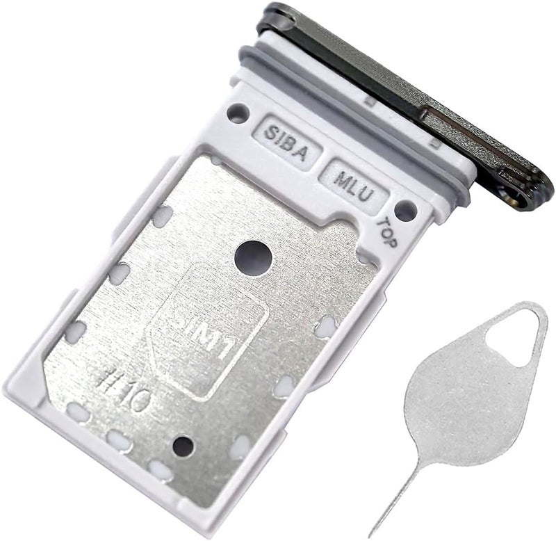 Bestdealing Galaxy S24 Ultra SIM Card Tray Dual Replacement S24 Ultra Sim Card Slot Holder for Samsung Galaxy S24 Ultra 5G 6.8" S928U1 SM-S928U Sim Card Tray Repair Part with Opening Needle (Titanium Black) - Image 1